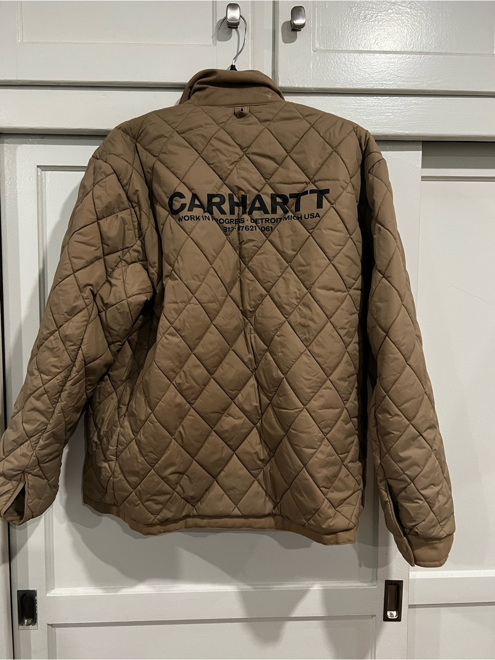 Carhartt Quilted Tan Diamond Puffer Jacket - Picture 3 of 6